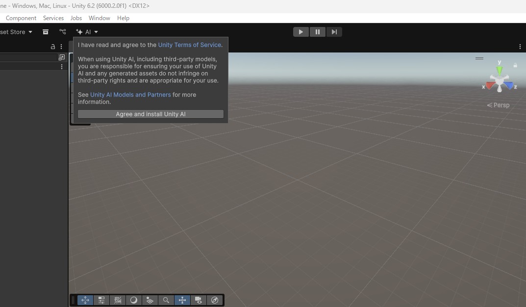 Unity6.2の新機能「Unity AI Beta」の導入方法と、Assistant・Generatorsの基本的な使い方